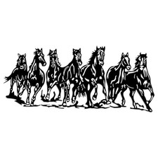 Slickss Metal Horse Decor – Western Decor for Home Wall Art, Featuring Seven