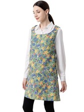 Plus Size Apron Women Pockets Cotton Linen Cobbler Smock Baking Kitchen