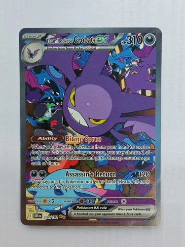 Team Rocket's Crobat ex 234/182 Sv10: Destined Rivals Holo PSA 10 CONTENDER