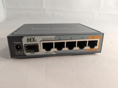 MikroTik hEX S 5 Ports Gigabit Ethernet Router RB760IGS with PoE in and out
