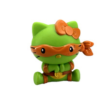 2025 McDonald's Hello Kitty x TMNT Michelangelo Orange Ninja Turtle Figure Toy