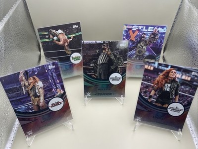 2025 Topps Universe WWE - 5 Card Lot - Seth Rollins & Becky Lynch - Event Base