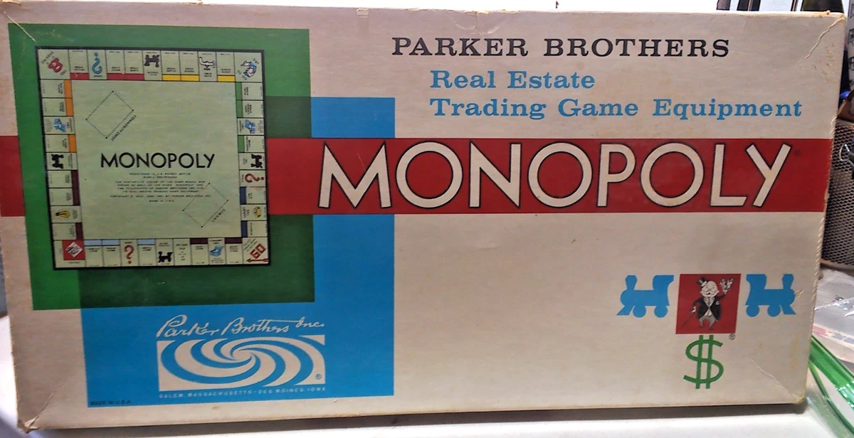 Parker Brothers Monopoly 1961 Vintage Manufacture Board
