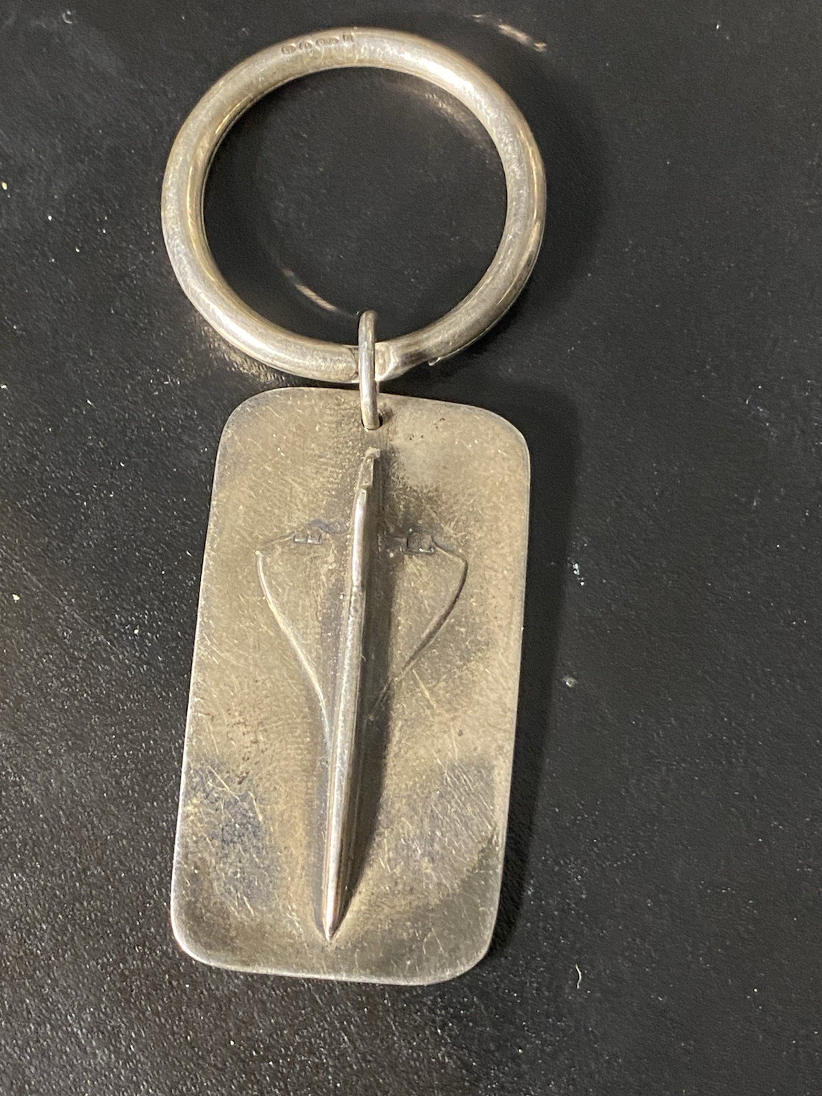 Heavy Solid Sterling Silver Concorde Key Chain Lo… - image 3