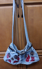 Vtg EXP Jeans Denim Purse Handmade Horse Theme Upcycled Bag USA EUC