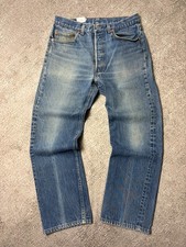 Levi’s 501XX Made in USA Original Jeans Mens W34 L30 Blue Denim Faded Straight