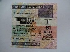 1984/85 Charity Shield  Liverpool v Everton Ticket Stub