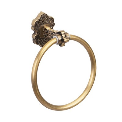 SDH Bathroom Towel Ring - Vintage 7.64 x 7.24 x 1.61 inches, Antique Brass 