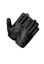 womens police tactical leather gloves touch screen Black