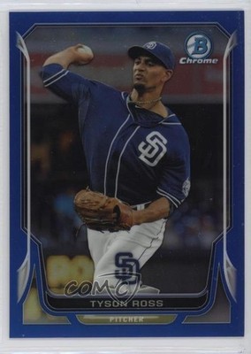 2014 Bowman Chrome Blue Refractor 23/250 Tyson Ross #164 0a4r
