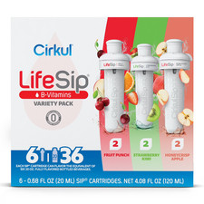 Cirkul LifeSip Flavor Cartridge Variety Pack, Drink Mix, 6-Pack 2 Fruit Punch,