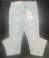 Seven 7 Tummyless High Rise Skinny Jeans Women  s 6 Amsterdam Distressed