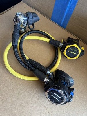 Aqua Lung Legend Regulator Set DIN w/ Legend Octopus Braided Hoses - Brand New