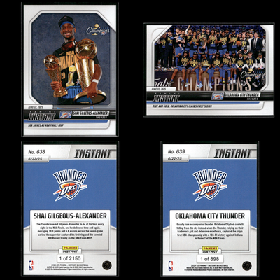 2) 2024-25 Panini Instant Shai Gilgeous-Alexander MVP/CHAMP