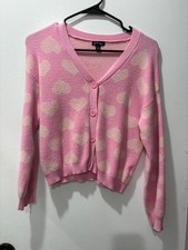 Girls Art Class Pink Heart Sweater Size XL 14-16