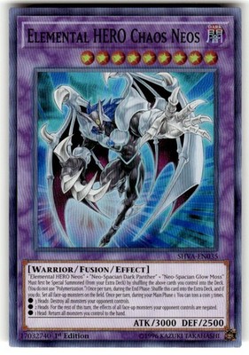 Yugioh Elemental HERO Chaos Neos SHVA-EN035 Super Rare 1st Ed NM..