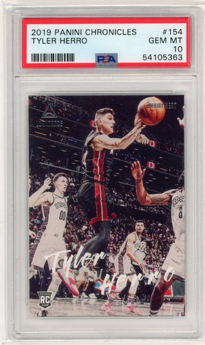 2019-20 Panini Chronicles #154, Tyler Herro, Miami Heat, Rookie PSA 10