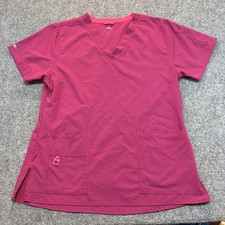 Carhartt Force V Neck Scrub Top Magenta Pink Size Medium Medical Nurse Uniform