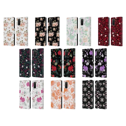 ANIS ILLUSTRATION FLOWER PATTERN 4 LEATHER BOOK WALLET CASE FOR SAMSUNG PHONES 1