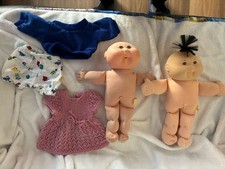 2x Asian CPK Cabbage Patch Kids DOLLS PantsDressTop CLOTHES Plush SOFT TOYS LOT