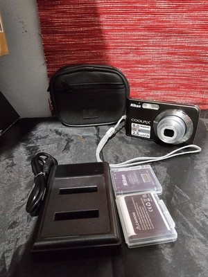 Nikon COOLPIX S210 Digital Camera Black 8MP Optical Zoom Works Great!