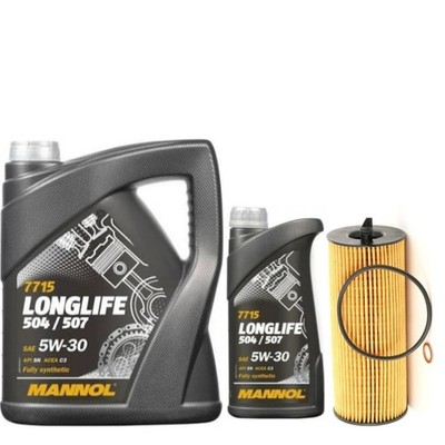 6L MANNOL OIL CHANGE SERVICE KIT + FILTER FOR BMW 520d F10 2010-2016