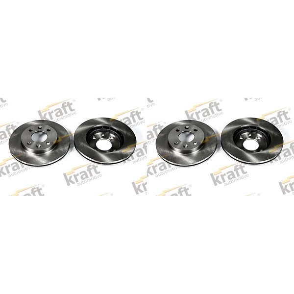 2X Kraft Bremsscheiben 238Mm BelÜFtet Vorne Passend FüR Nissan Kubistar Renault-image