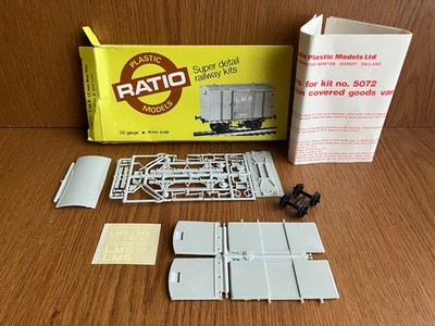 RATIO PLASTIC MODELS Ex LMS 12T Box Van 5072 Model Railway Wagon