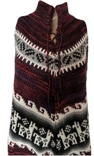 100 Alpaca Fina Traditional Poncho Peruvian Andean Aztec Bohemian Fringe Collar