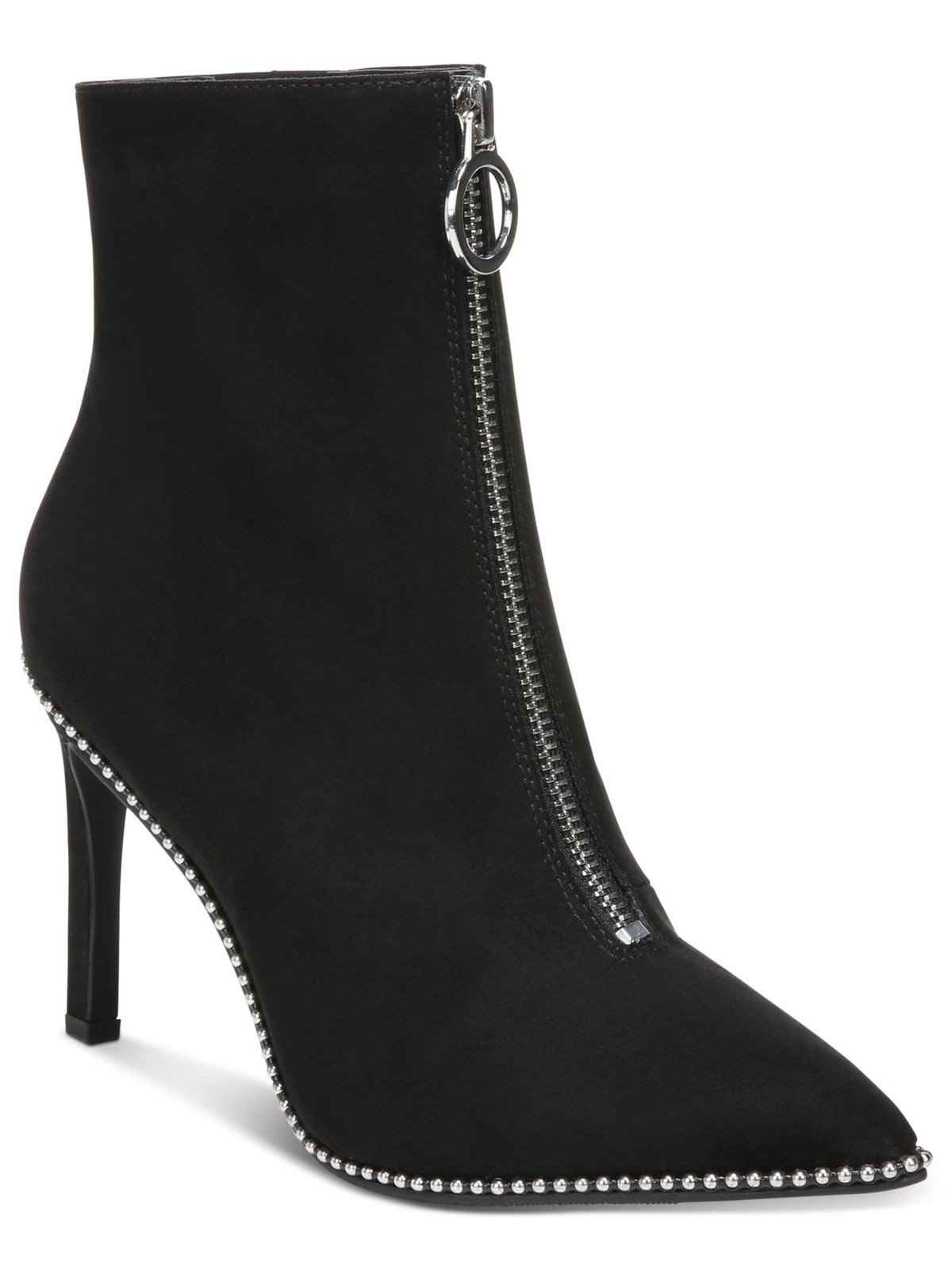 BAR III Womens Black Studded Pointed Toe Stiletto Booties Size 9.5 M Comfort Briget Style