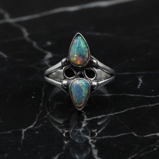 Welo Opal Gemstone 925 Sterling Silver Ring Handmade Jewelry Ring For Gift