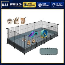 Small Animal Playpen 12 Panels 48x24x16 Inches Steel Mesh Fence
