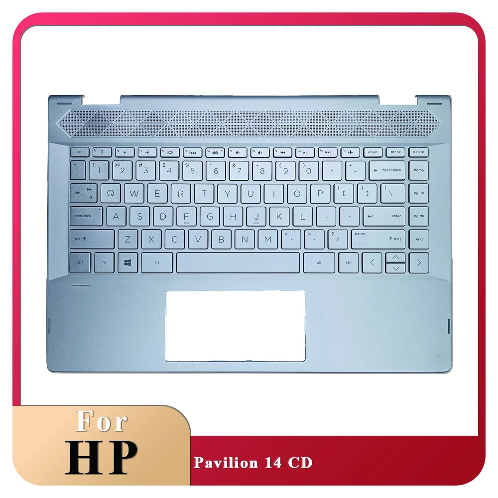 For HP Pavilion X360 14 CD Laptop Top Case Backlit Keyboard Top Cover L18953-001