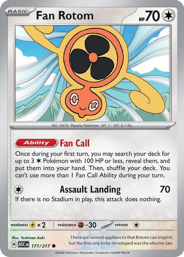 Pokemon Fan Rotom (171/583) Ascended Heroes NM