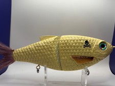 TYG Silencer Shad Glide esca da nuoto personalizzata 7 pollici ombra osso incrociato NUOVO