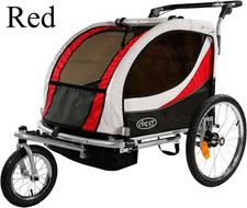 ClevrPlus Deluxe 3-in-1 Double 2 Seat Bicycle Bike Trailer Jogger Stroller