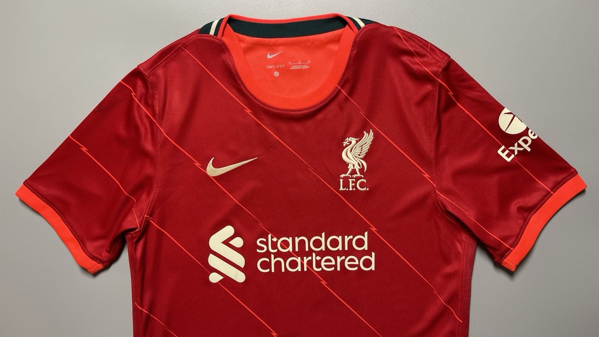 LIVERPOOL NIKE 2021/2022 FOOTBALL HOME JERSEY #4 VIRGIL SIZE “M