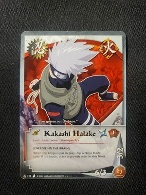 2002 Naruto CCG Kakashi Hatake 123 Rare Gold Name 1st Edition LP See Pics 