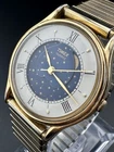 Working Vintage Rare 90’s Gold Tone Timex Moonphase M Cell Men’s Watch B1