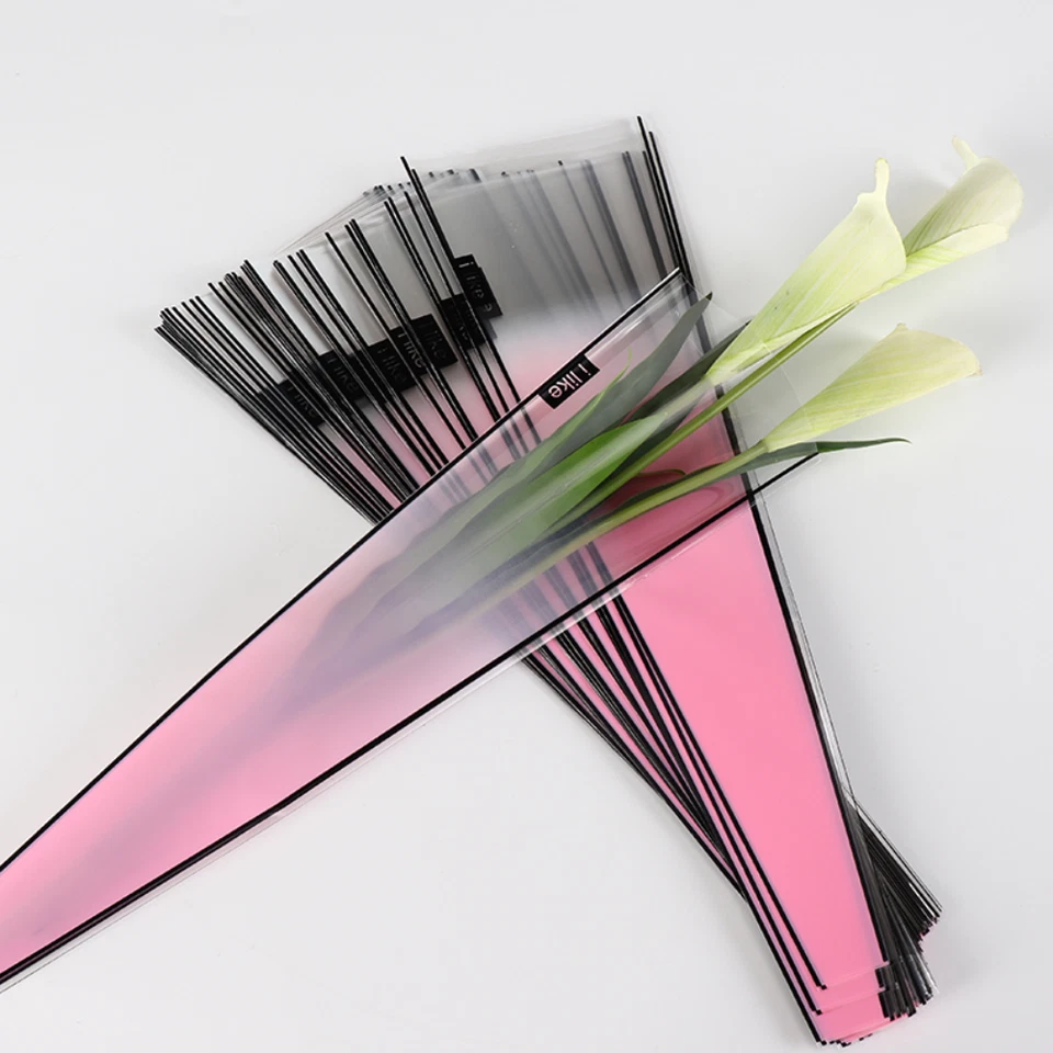 50 Pcs Rainbow Gradient Matte Frosted Florist Flower Wrapping Paper Bouquet - Image 4 of 4