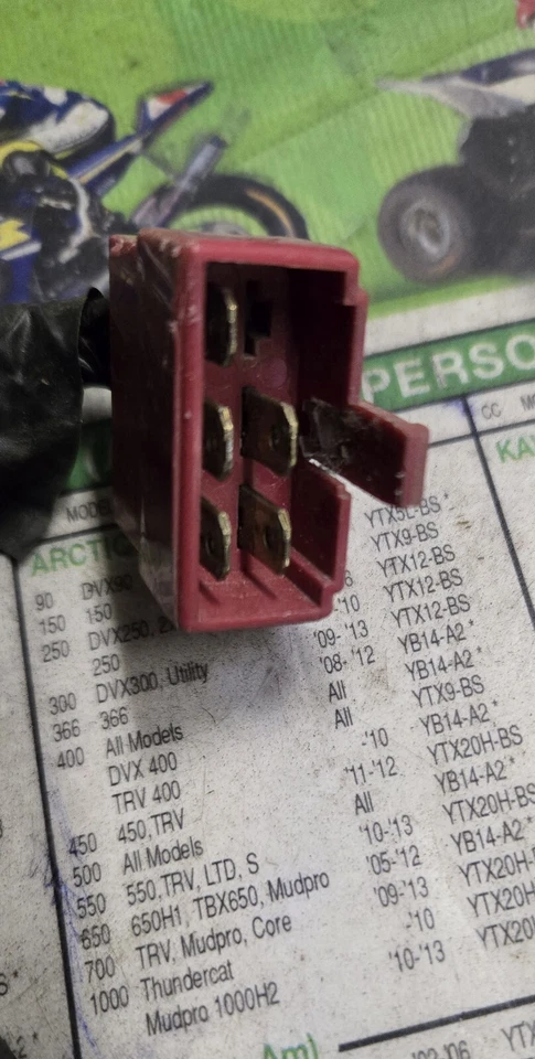 OEM HONDA 1980 CB900C / CB750C SOPORTE 53131-461-000 CAJA DE FUSIBLES 38200-461-005 Foto 3 de 4