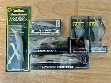 Megabass (Lot of 6) X-70 BFS, X-80 TD, 110 Jr., 110, S-Crank 1.2, 1.5 NWT!