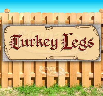 TURKEY LEGS Advertising Vinyl Banner Flag Sign Many Sizes Available USA MEDIEVAL