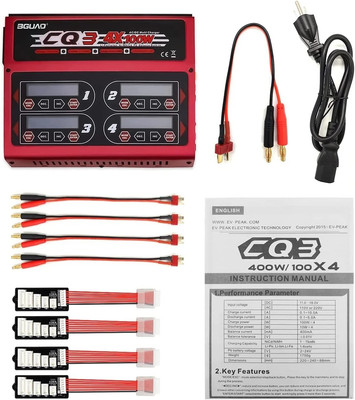 BGUAD CQ3 10A 100W 1-6S 100Wx4/10Ax4 Balance Charger with JST_XH Adapter Board f