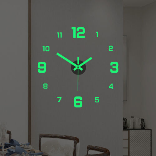 DIY Wall Clock For Home Office Frameless Modern 3D Wall Silent Clock Decoration - Afbeelding 1 van 17