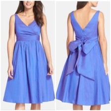 ADRIANNA PAPELL Sleeveless Mid Length Taffeta Party Dress