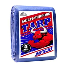 Tarp 20x30 ft 100% Waterproof Uv Resistant High Durability Multipurpose 5mil ...