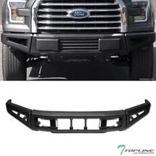 Topline For 2015-2017 Ford F150 RT Modular Full Width Steel Front Bumper - Black