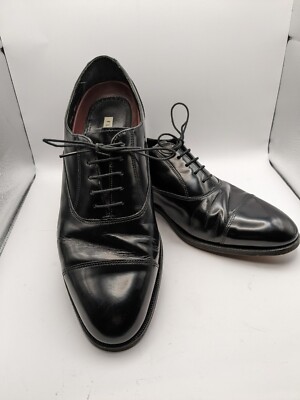 Florsheim Men’s Black Leather Dress Shoes Oxford Shoes Size 11.5 Cap Toe Lace Up Florsheim Finance Leather Cap Toe Lace-up Oxfords, Black  main image 2