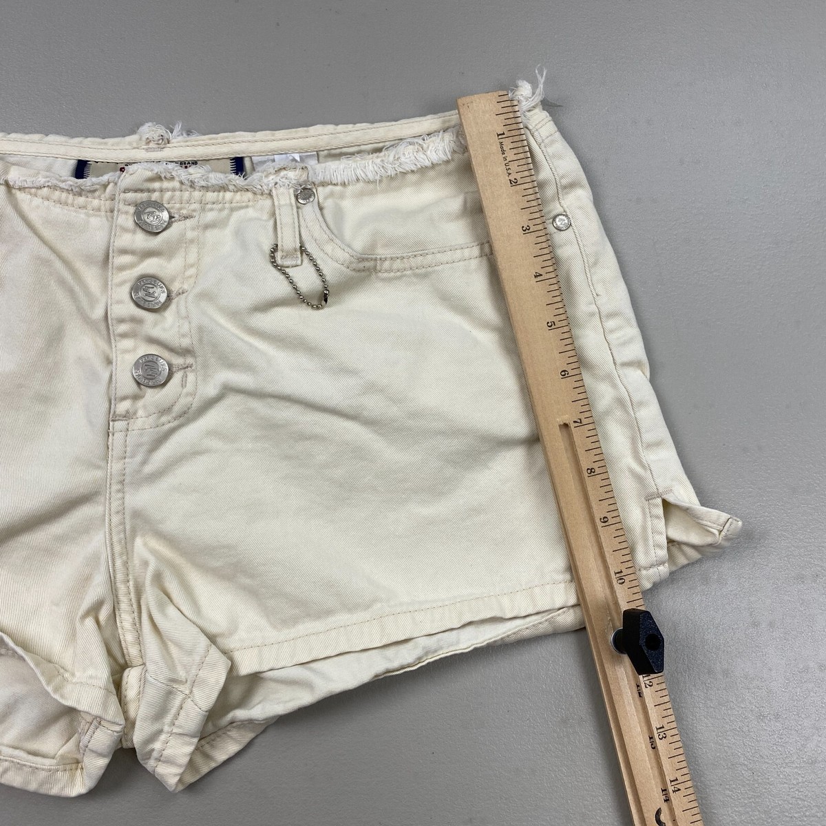 VTG Paris Blues Jean Shorts 13 Juniors Button Fly Shorty Low